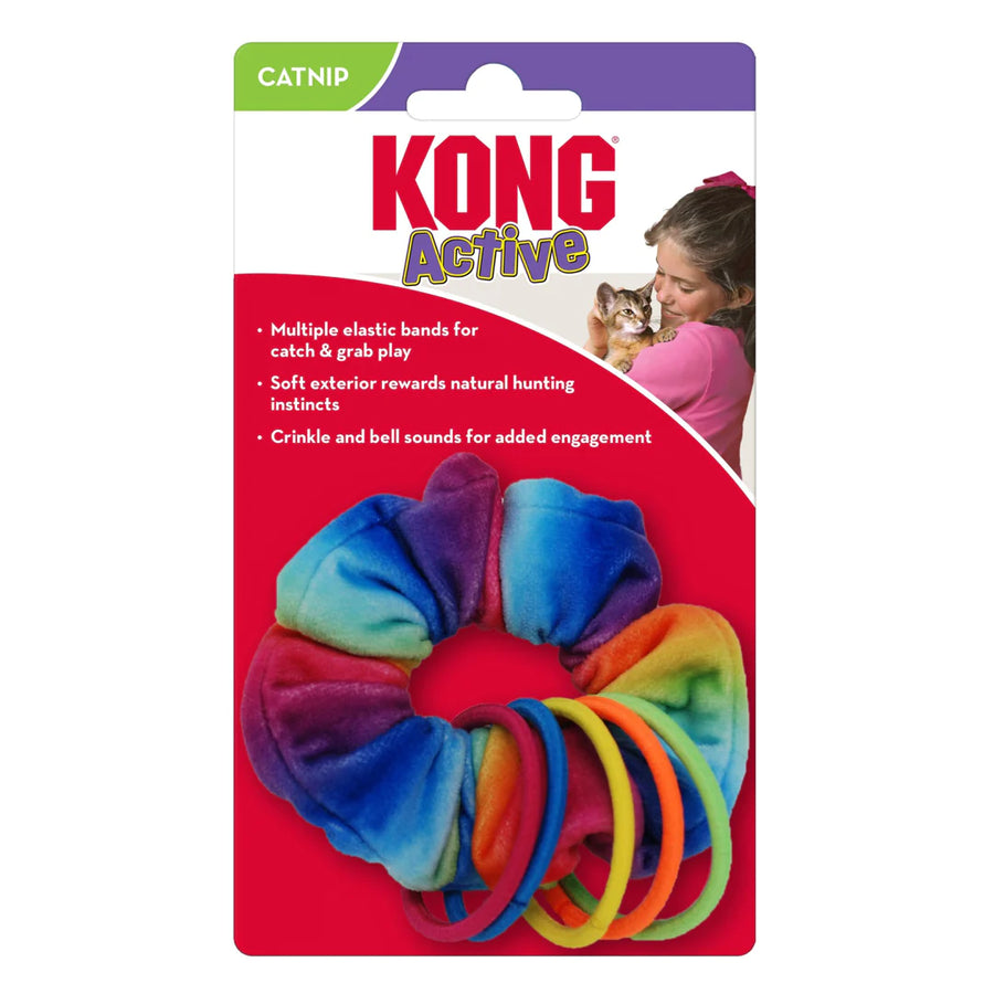 KONG Active Scrunchie Catnip Toy Multi-Color 1ea/One Size-