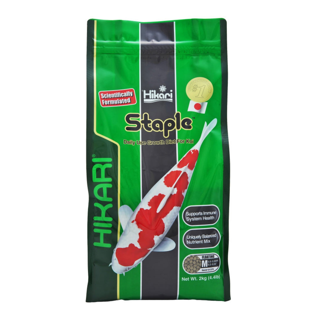 Hikari USA Staple Growth Formula Pellet Fish Food for Koi and Other Pond Fishes 1ea/4.4 lb, MD