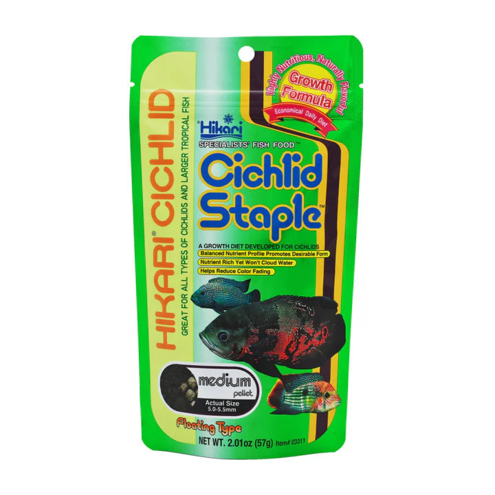 Hikari USA Staple Growth Formula Pellet Fish Food for Koi and Other Pond Fishes 1ea/17.6 oz, LG