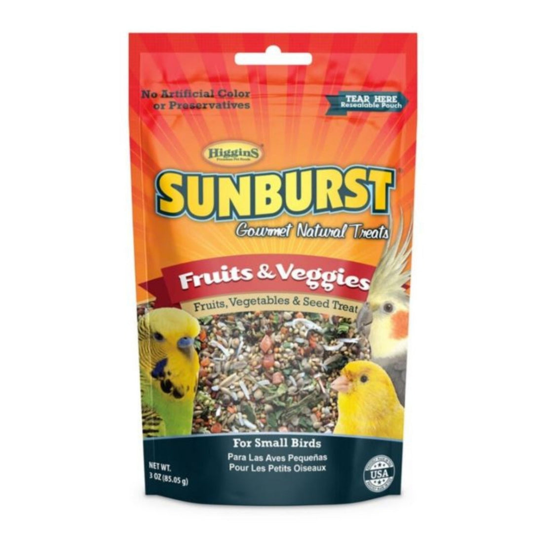 Sunburst Gourmet Natural Sm Avian Treat Fruits/Veggies 3oz.