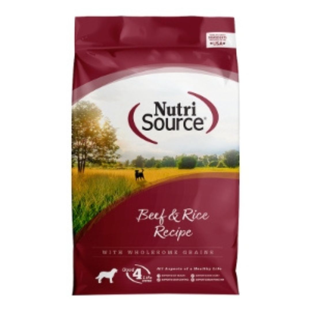 NutriSource Dry Dog Food Beef & Rice 12lb