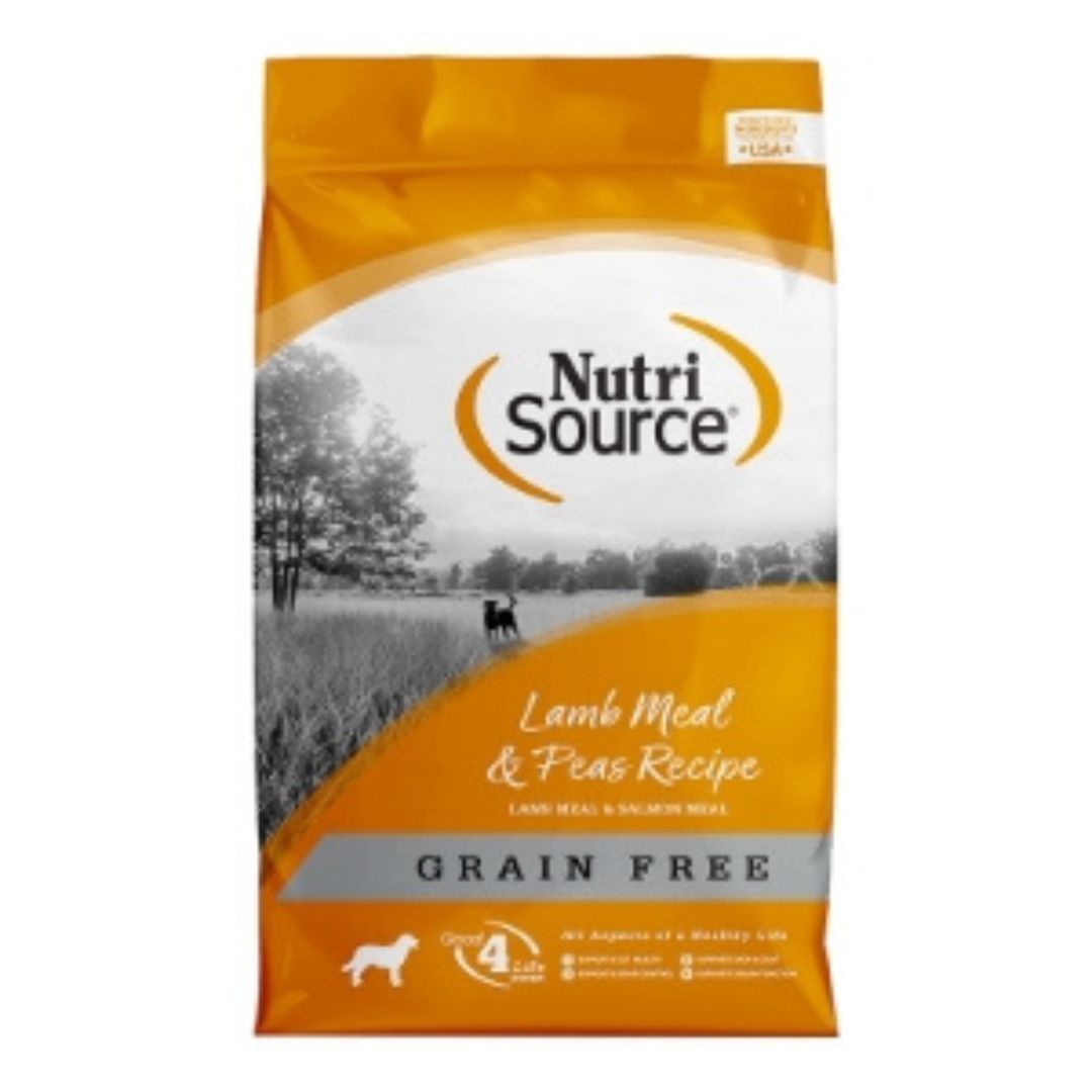 NutriSource Grain Free Dry Dog Food Lamb Meal & Peas 12lb