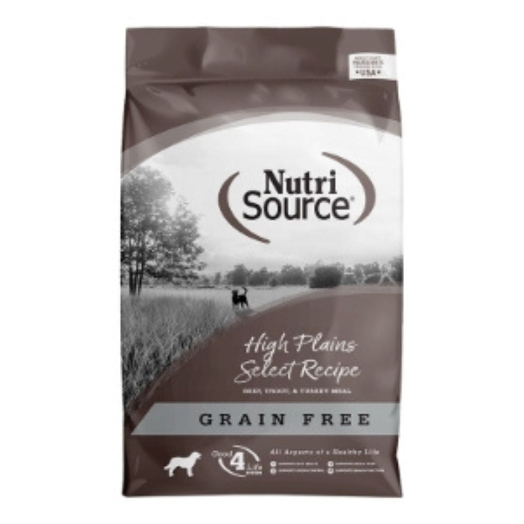 NutriSource Select Recipe Grain Free Dry Dog Food High Plains Select 4lb