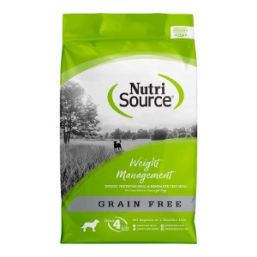 NutriSource Weight Management Grain Free Dry Dog Food Turkey 12lb