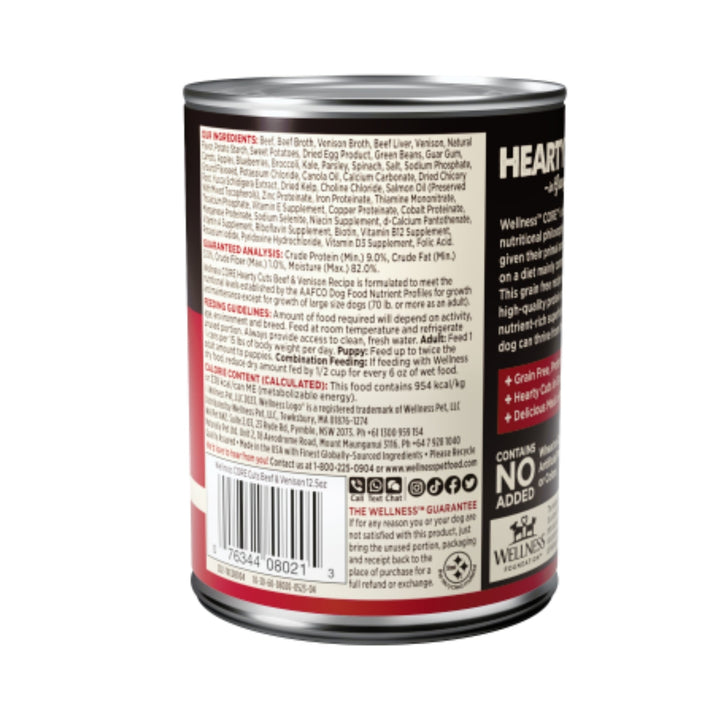 Wellness Dog Core Cuts Beef Venison 12.5oz. (Case of 12)