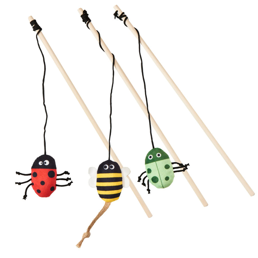 Spot Ethical Love The Earth Insect Teaser Wand Cat Toy Assorted; 1Ea-One Size-