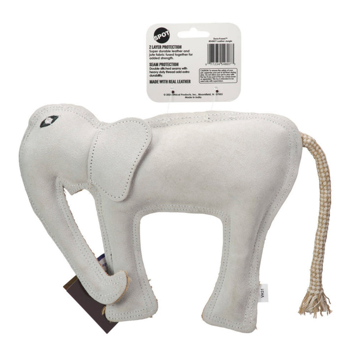 Spot Dura-fuse Leather Jungle Dog Toy Assorted, 1ea/11 in