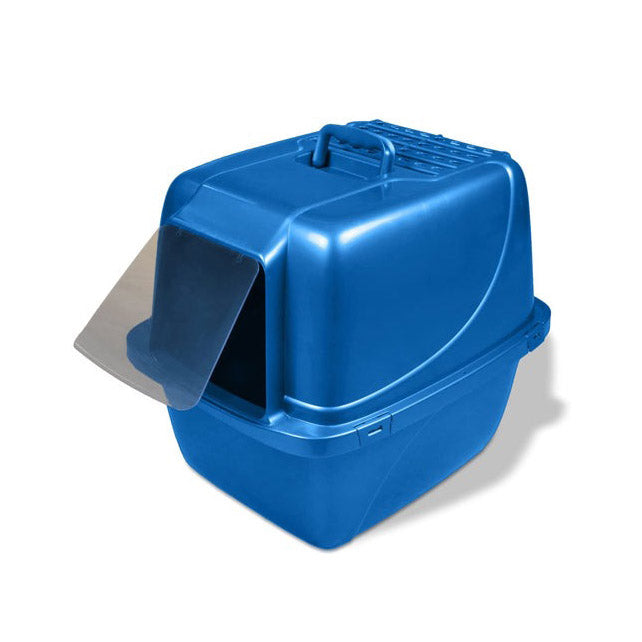 Van Ness Plastics Enclosed Cat Litter Box Blue 1ea/Extra-Giant-