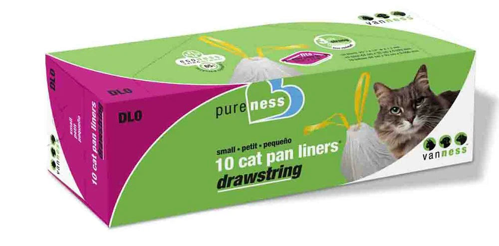 Van Ness Plastics Drawstring Cat Pan Liner White 1ea/SM, 10 ct
