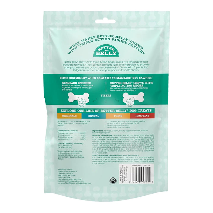 Better Belly Fresh Breath Ridges Small Rolls Spearmint 10 count