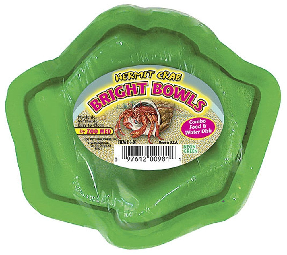 Zoo Med Hermit Crab Bright Bowl Neon Green, 1ea