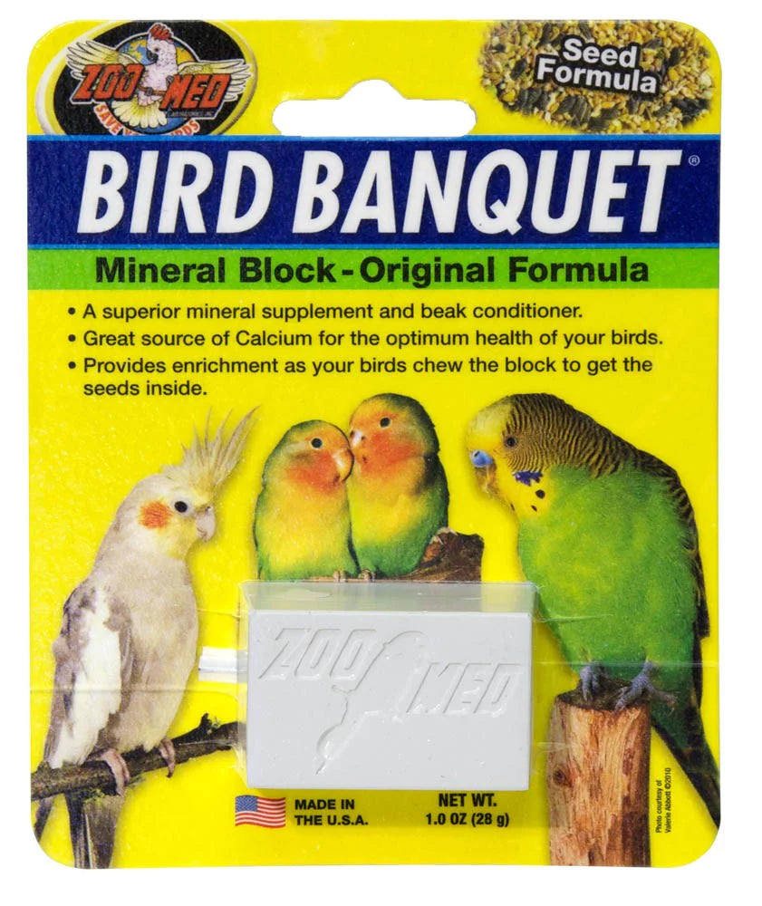 Zoo Med Bird Banquet Original Seed Formula Mineral Block White 1ea/1 oz, 1 ct, SM