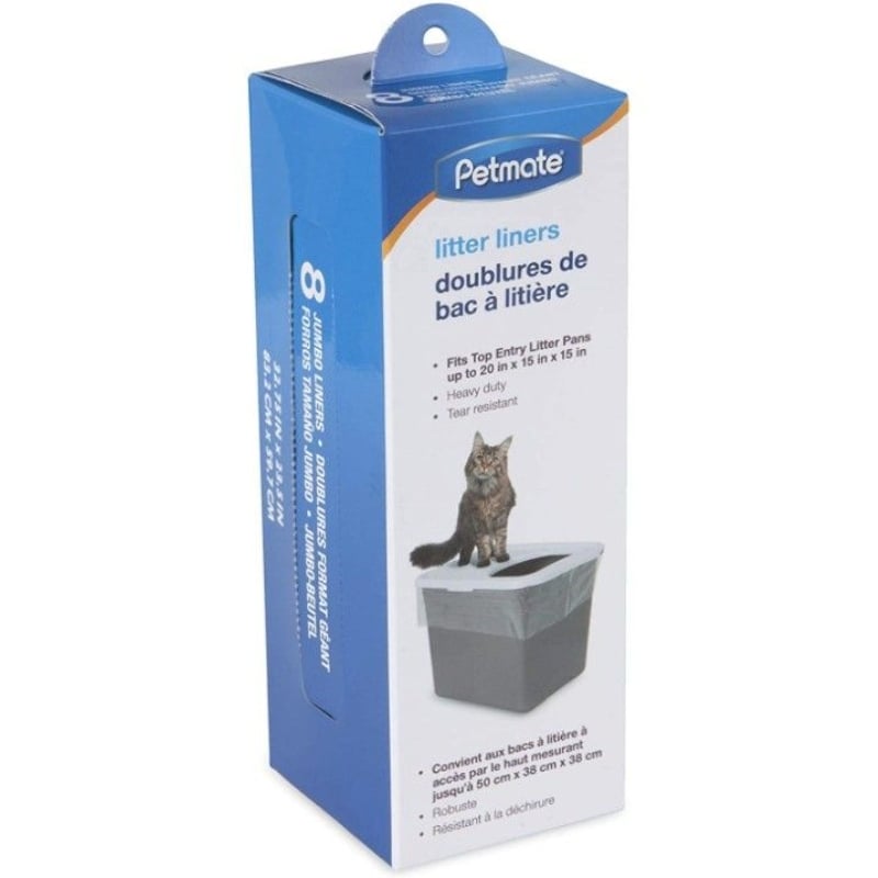 Petmate Top Entry Litter Pan Liners - 8 count-