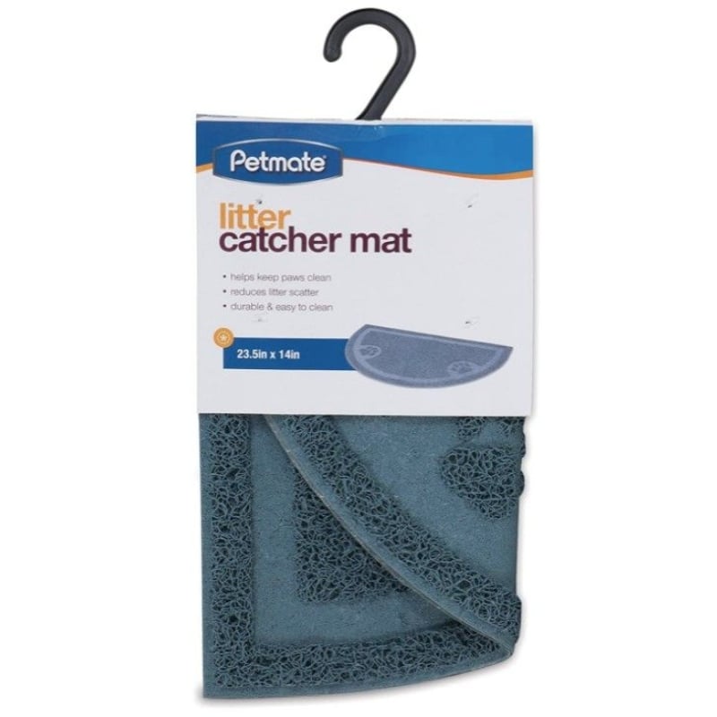 Petmate Half Circle Litter Catcher Mat Blue - 1 count-
