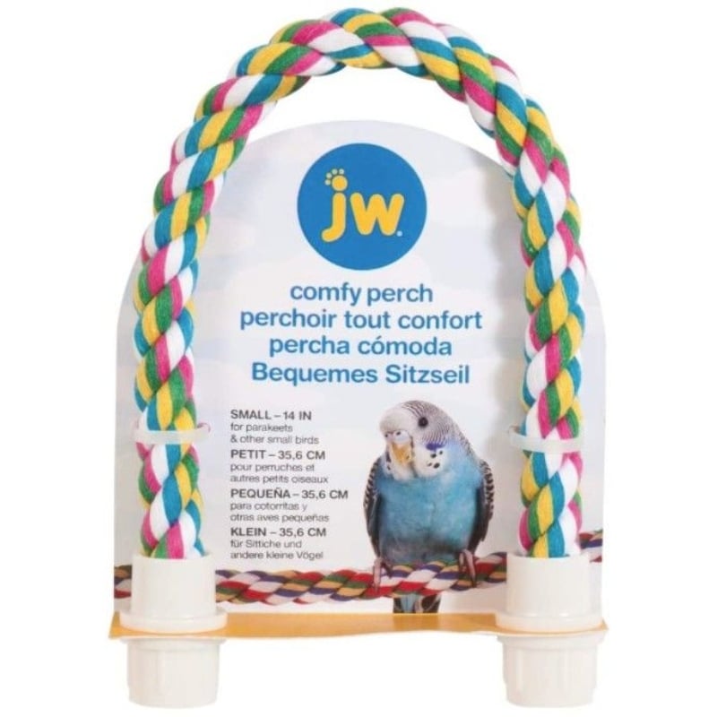JW Pet Flexible Multi-Color Comfy Rope Perch 14in. - Small 1 count-