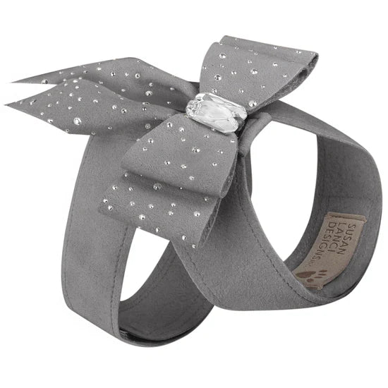 Silver Stardust Double Tail Bow Tinkie Harness-TC-Platinum-