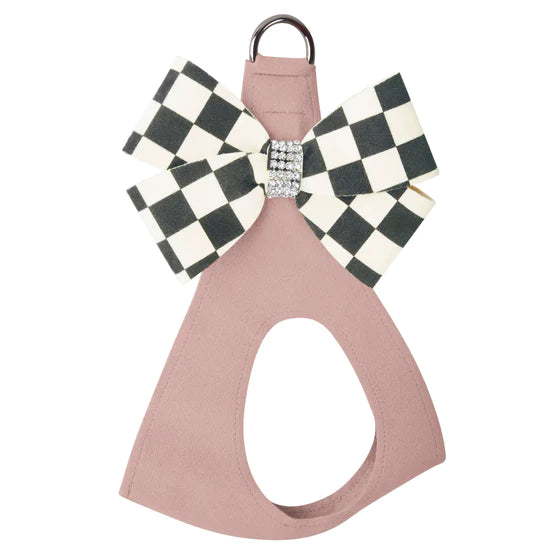 Windsor Check Nouveau Bow Step In Harness- Classic Neutrals-TC-Rosewood-