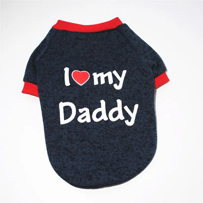 I Love Daddy Pet Sweater-