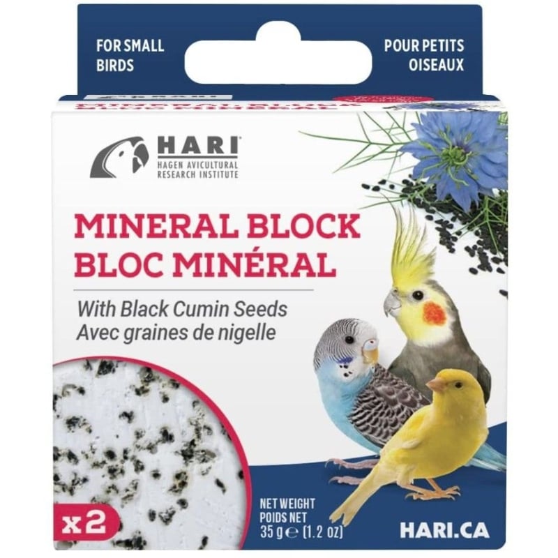 HARI Black Cumin Seed Mineral Block for Small Birds - 1.2 oz-