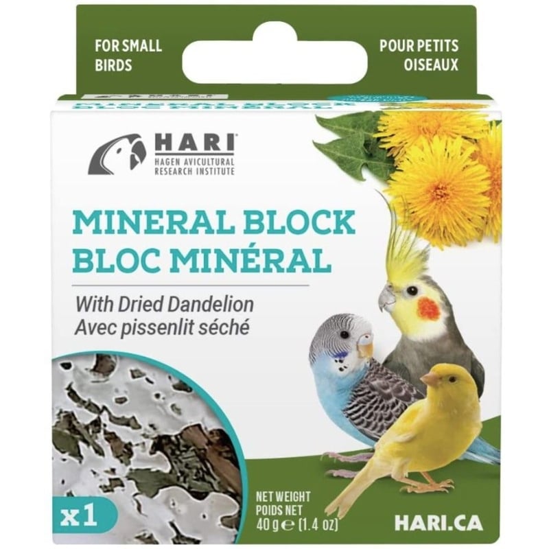 HARI Dandelion Mineral Block for Small Birds - 1.4 oz-
