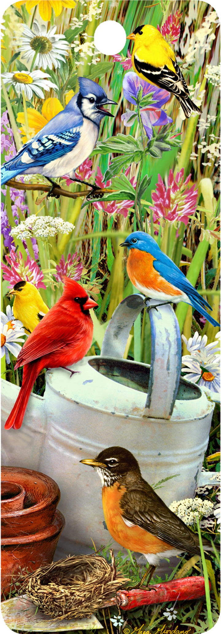 Thirsty Birds - 3D Bookmark