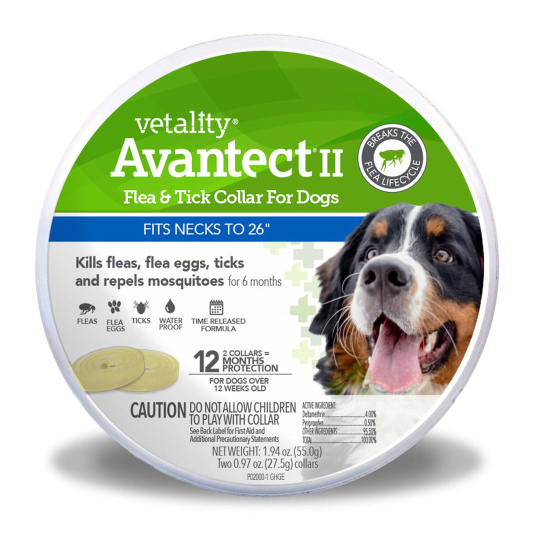 Vetality Avantect II Flea & Tick Collar for Dogs 1ea/26 in, 2 ct