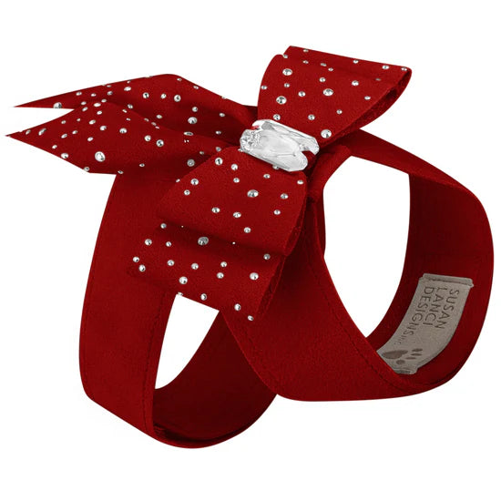 Silver Stardust Double Tail Bow Tinkie Harness-TC-Red-
