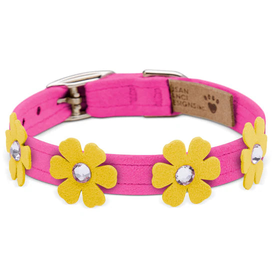 Pretty Petunia Flower Collar-TC-Pink Sapphire With Sunshine-