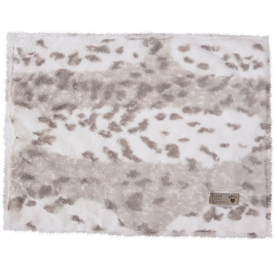 Soft Platinum Snow Leopard Blanket-