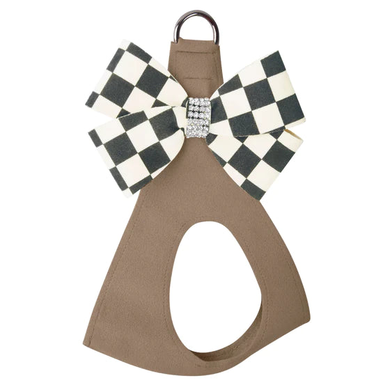 Windsor Check Nouveau Bow Step In Harness- Classic Neutrals-TC-Fawn-