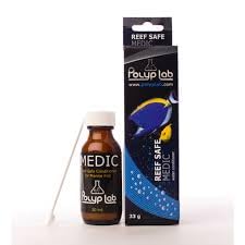 Polyp Lab Medic Reef Safe PARASlTE EIiminator Marine Ich Freshwater Ich Marine Velvet De-poIIute Water Marine and Freshwater Reefroids Coral Aquarium Fish Food (1 Medic + Food)