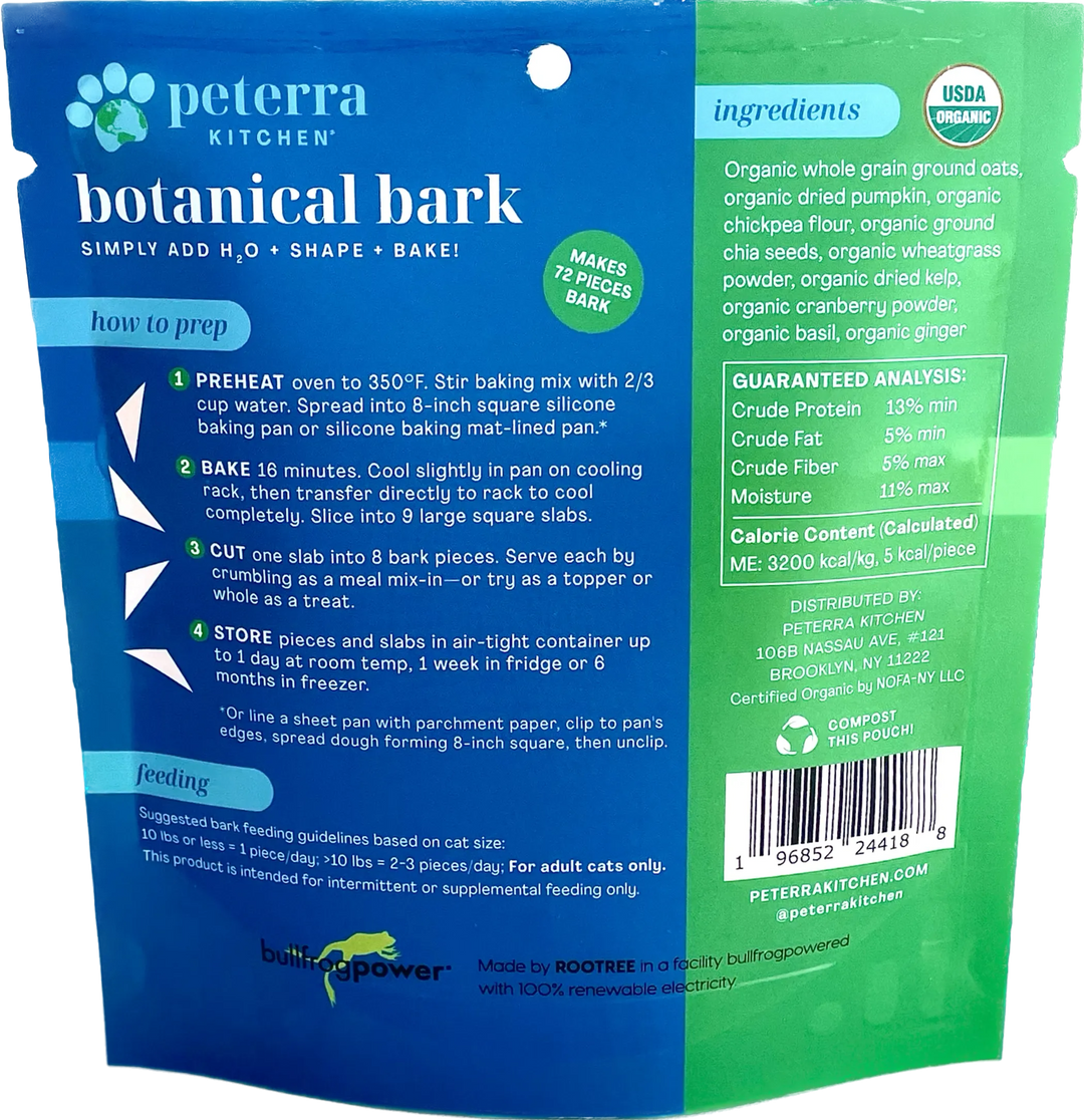 Organic Cat Treats Baking Mix - Botanical Bark