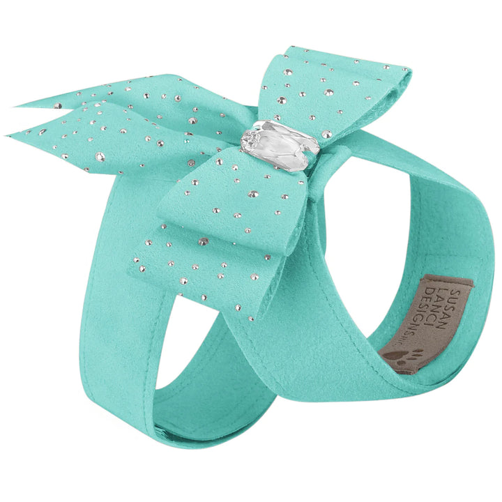 Silver Stardust Double Tail Bow Tinkie Harness-TC-Tiffi Blue-