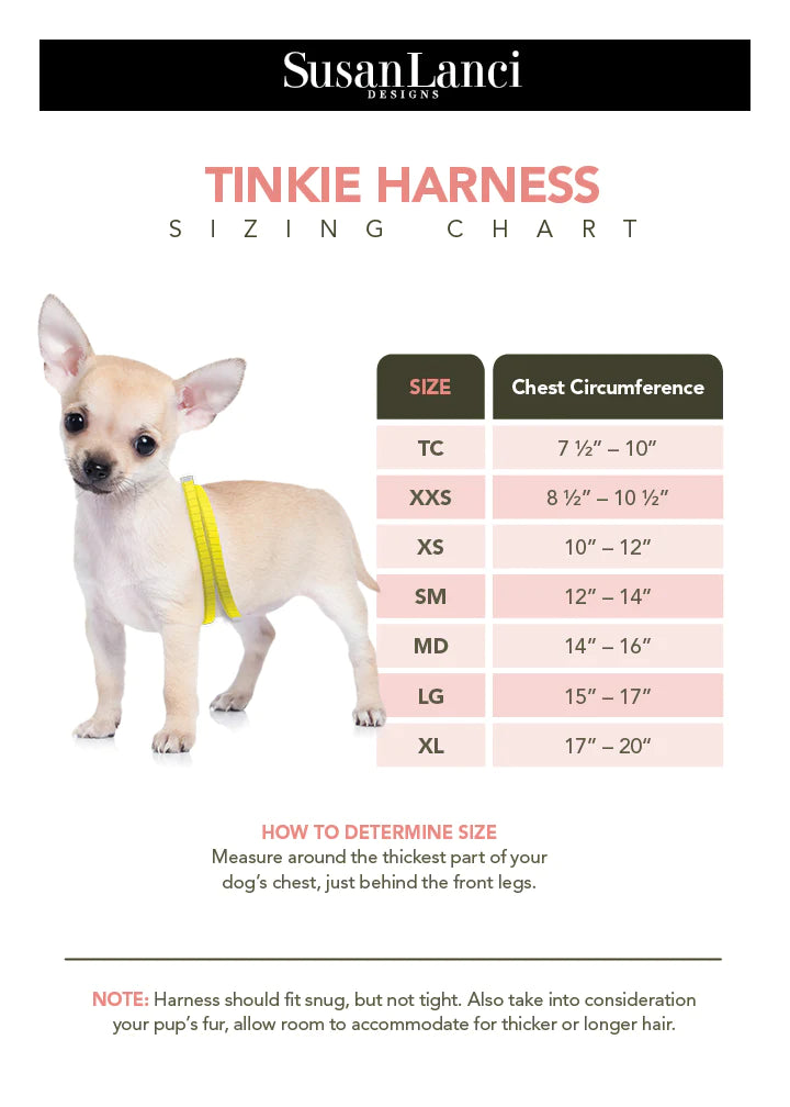 Pink is Love Double Tail Bow Tinkie Harness-