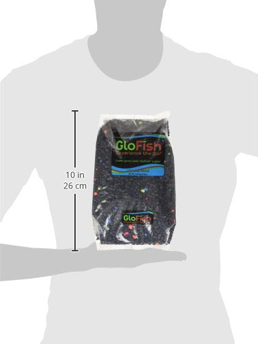 GloFish Aquarium Gravel, Black With Fluorescent Accents, 5 lbs
