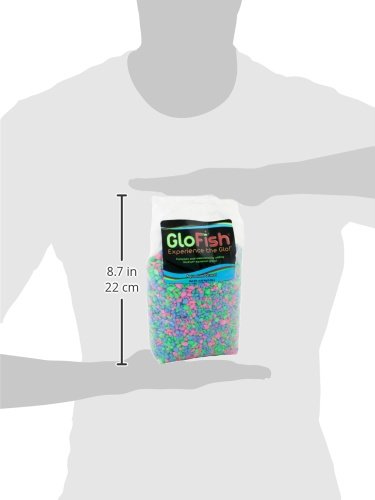 GloFish Aquarium Gravel, Pink, Green &amp; Blue Mix, 5 lbs
