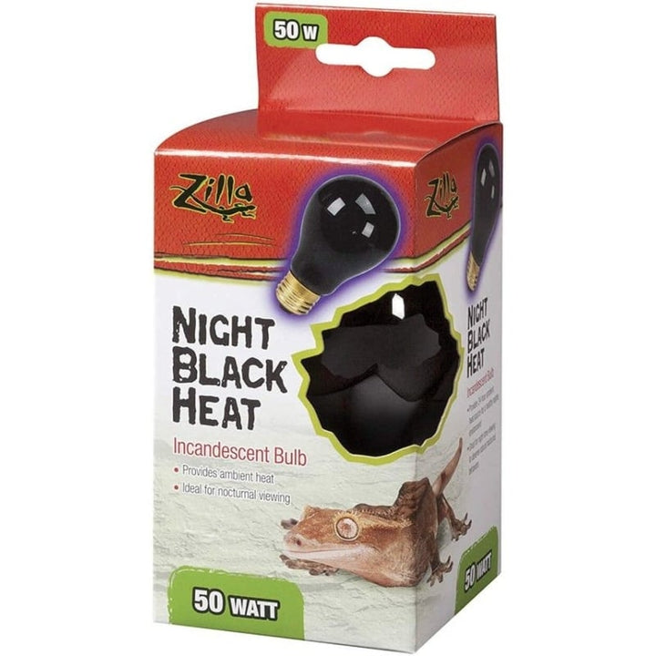 Zilla Night Time Black Light Incandescent Heat Bulb - 50 Watts-