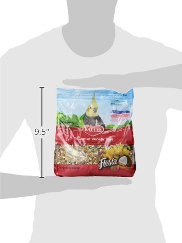 Kaytee Fiesta Cockatiel Bird Food, Nutritious Fun Blend, 4.5 Pounds