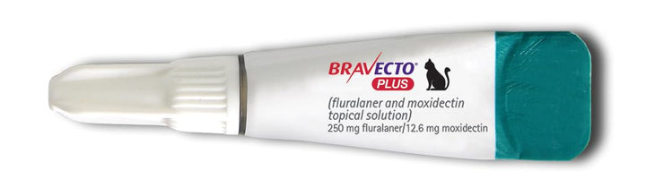 BRAVECTO PLUS Topical Solution for Cats, Flea, Tick &amp; Heartworm, 2 Months Supply, 6.2-13.8 lbs., Blue Box