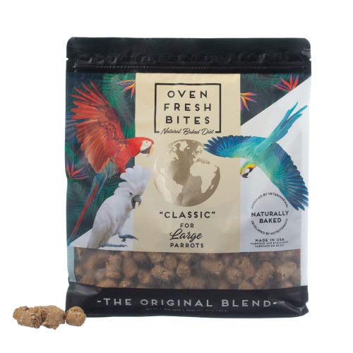 Caitec Corp Oven Fresh Bites- Natural Baked Nutritional Avian Diet- for Large Birds, 42 oz (2 pk)