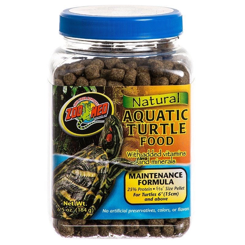 Zoo Med Natural Aquatic Turtle Food - Maintenance Formula (Pellets) - 6.5 oz-