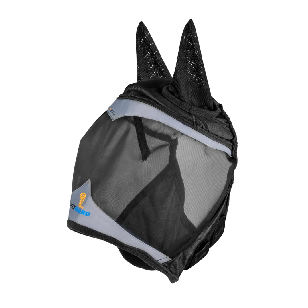 Shires FlyGuard Pro Fine Mesh Fly Mask with UV Protection Jet/Ears/Full
