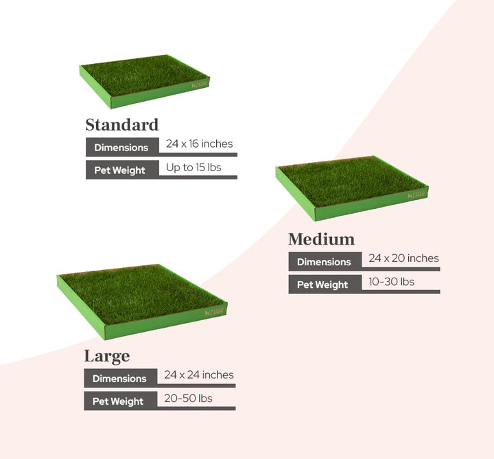 DoggieLawn Real Grass Dog Pee Pads - Medium Dog Potty Pad 24x20