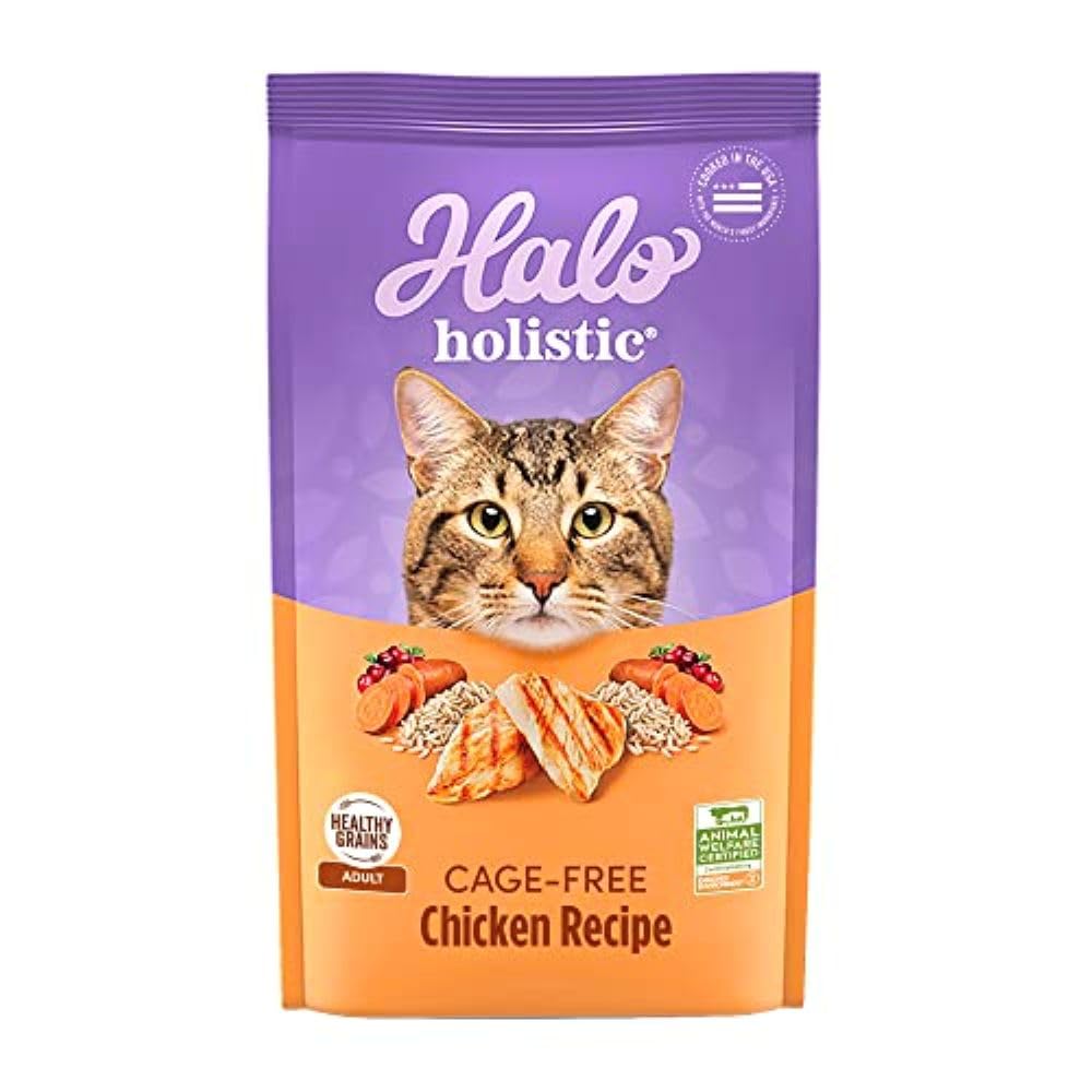 Halo Holistic Dry Cat Food, Cage-Free Chicken Recipe, 3 lb