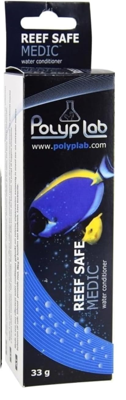 Polyp Lab Medic Reef Safe PARASlTE EIiminator Marine Ich Freshwater Ich Marine Velvet De-poIIute Water Marine and Freshwater Reefroids Coral Aquarium Fish Food (1 Medic + Food)