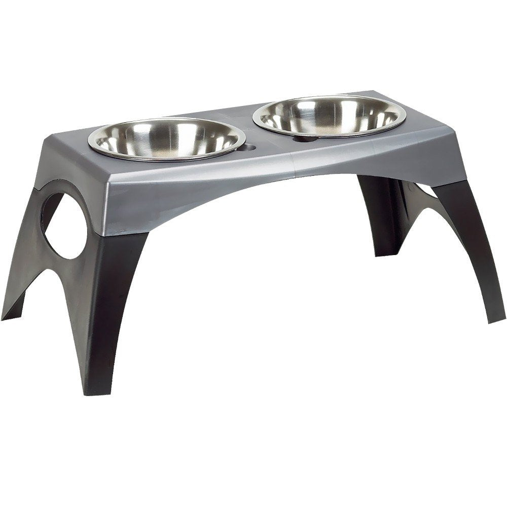 Coastal Pet - Maslow - Elevated Feeder - Single Pack, Grey and Black, Large