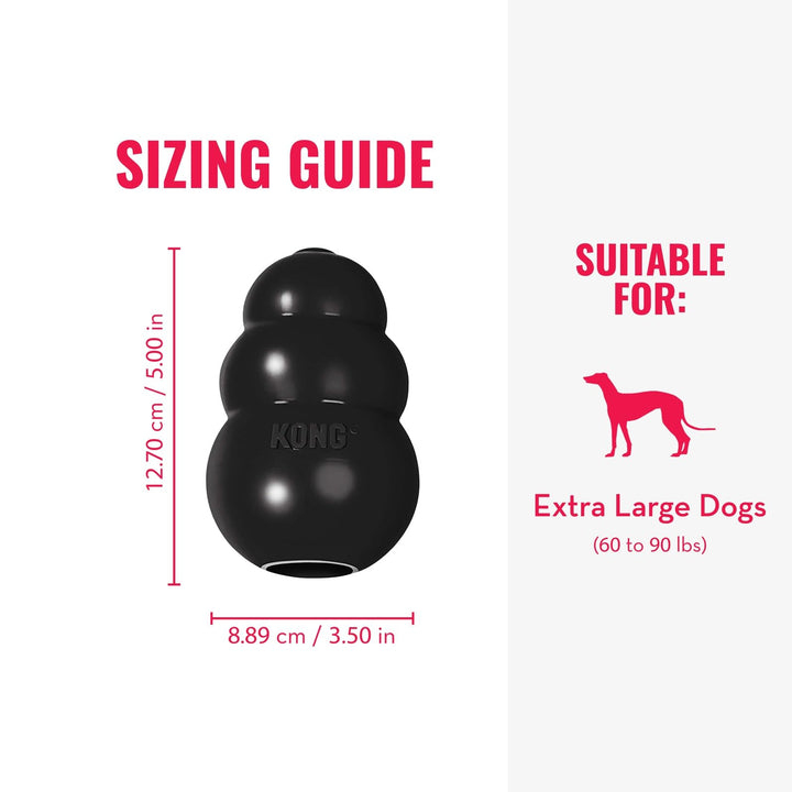 KONG Extreme Dog Toy, Durable Natural Rubber Chew, for X-Large Dogs