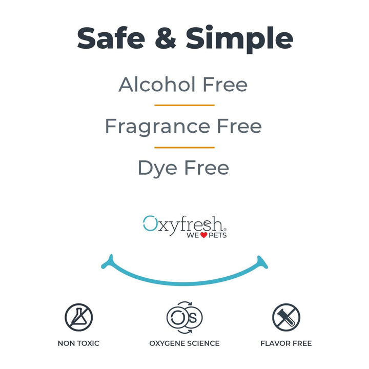 Oxyfresh Premium Pet Dental Care Solution Pet Water Additive: Best Way to Eliminate Bad Dog Breath and Cat Bad Breath - Fights Tartar &amp; Plaque - So Easy, Just Add to Water! Vet Recommended 16 oz.