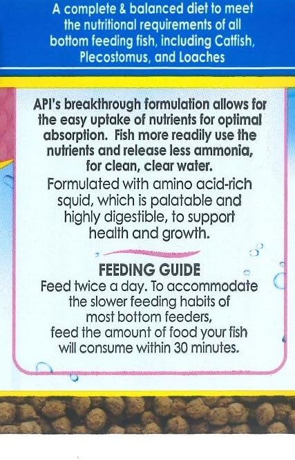 API Bottom Feeder PELLETS with Shrimp Fish Food 1.3-Ounce Container (Pack of 2)