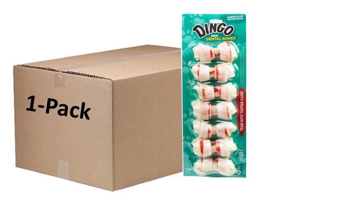 Dingo Mini Dental Bones Dog Treats with Real Chicken for Small Dogs, 7 Ct